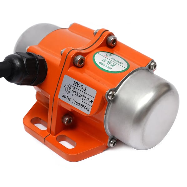 Vibrationsmotor - Enfaset Asynkron - 220V 30W - 3000 omdr./min - 50 Hz - 25 kg vibrationskraft - Aluminiumslegering