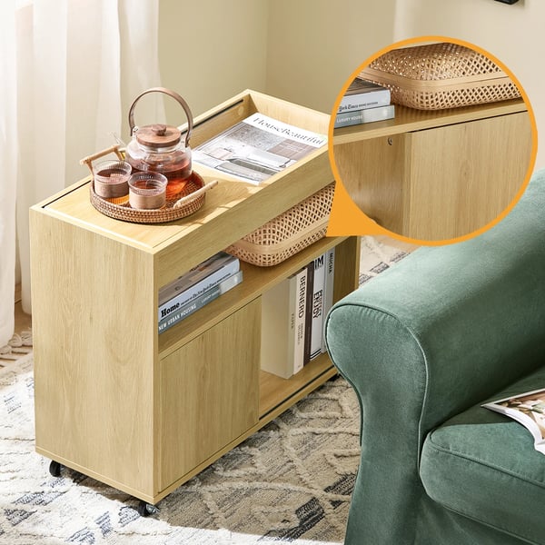 FBT152-N, printerbord/rollcontainer, 4 hjul, opbevaring til kontor, beige