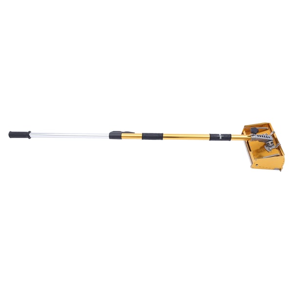Spartelkasse til gipsplader - Sæt - Teleskopskaft 90–150 cm - 5 gear - Vinkelhoved 60°/90° - Aluminiumskaft - Kasse 26,5×13×12 cm