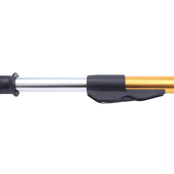 Spartelkasse til gipsplader - Sæt - Teleskopskaft 90–150 cm - 5 gear - Vinkelhoved 60°/90° - Aluminiumskaft - Kasse 26,5×13×12 cm