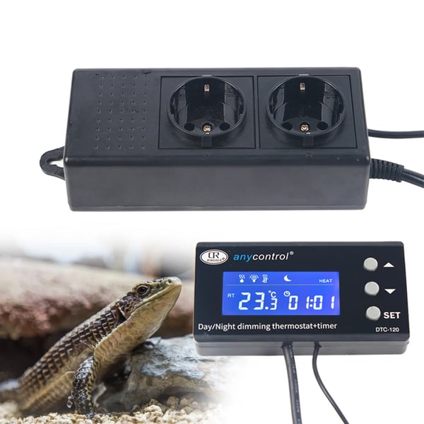 Akvaarion termostaatti - Digitaalinen LCD lämpötilansäädin - Kala-akvaarioon - 220 V - 0–50 °C - Tarkkuus 0,1 °C - SCR 16 A/250 V AC - 3 W