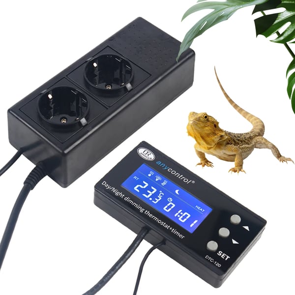 Akvaarion termostaatti - Digitaalinen LCD lämpötilansäädin - Kala-akvaarioon - 220 V - 0–50 °C - Tarkkuus 0,1 °C - SCR 16 A/250 V AC - 3 W
