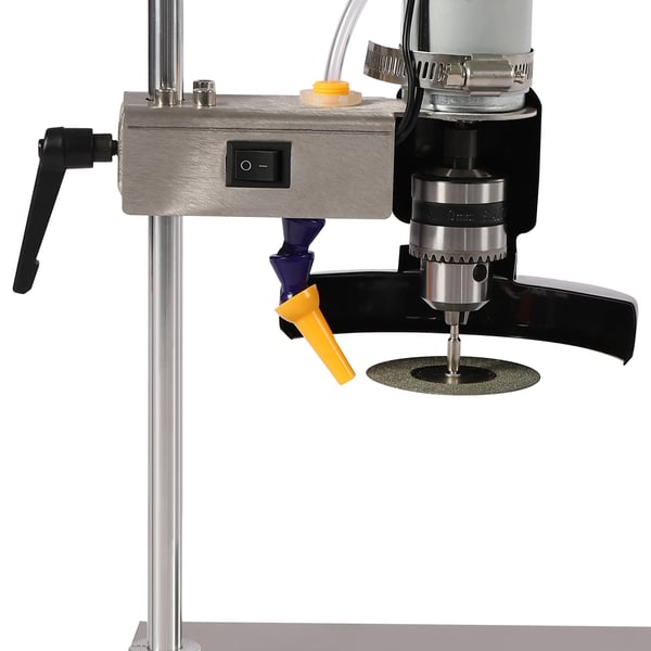 Sähköinen lasipullonleikkuri - Pullonleikkauskone - 60 mm terä - 2000–6000 r/min - 12–24 V 7 nopeutta - EU-pistoke - Ruostumaton teräs - Hopea