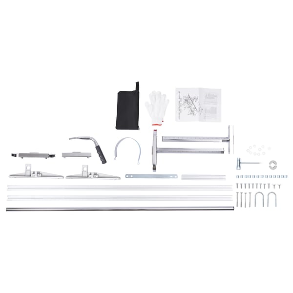 Savværk til kædesav - Bærbart savværk - Til sværd 0–120 cm - Snitdybde 2–35 cm - Aluminium & stål - Vægt 8,5 kg - Sølv