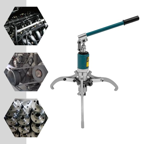 Hydraulisk lejeaftrækker - Aftrækkersæt 15 t - Integreret hydraulik - Cr40-stål - Trækkraft 15 t (15.000 kg) - Til lejer og krumtapaksel
