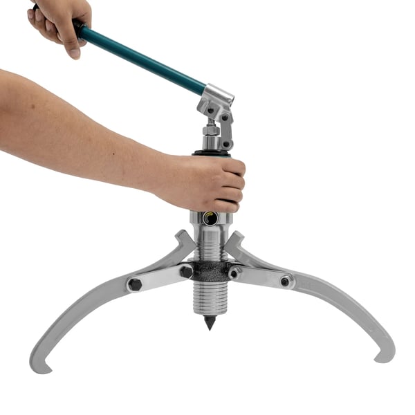 Hydraulisk lejeaftrækker - Aftrækkersæt 15 t - Integreret hydraulik - Cr40-stål - Trækkraft 15 t (15.000 kg) - Til lejer og krumtapaksel