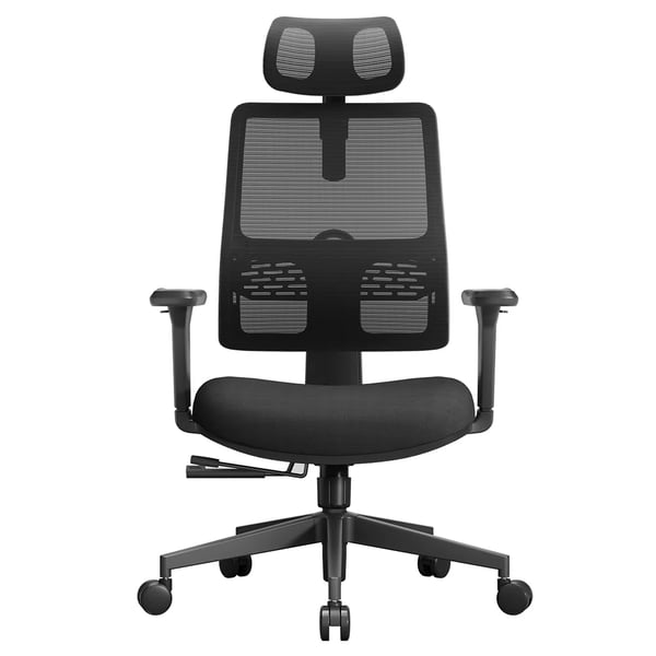 Ergonominen toimistotuoli - Magich003 - Myötäilevä selkänoja - Mukautuva lannetuki - Säädettävä niskatuki - Max 136 kg - Tummansininen