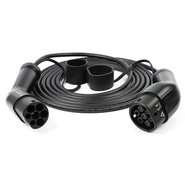 EV ladekabel - EEMF3215K, Type 2 til Type 2 IEC 62196 - Mode 3 - 32A 1-faset AC - 5 m - IP66 - 110–250 V - CE/TÜV
