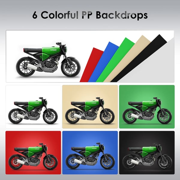 Sammenklappelig lysboks - LED fotostudie lysetelt softbox - Størrelse 40×40 cm - Bærbar - Baggrundssæt - Hvid