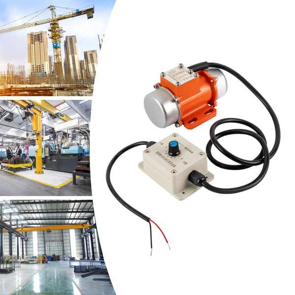 Industriel vibrationsmotor - 12V 30W - 4000 omdr./min - IP65 - 60 dB - 1 kg - Aluminiumlegering/Kobber