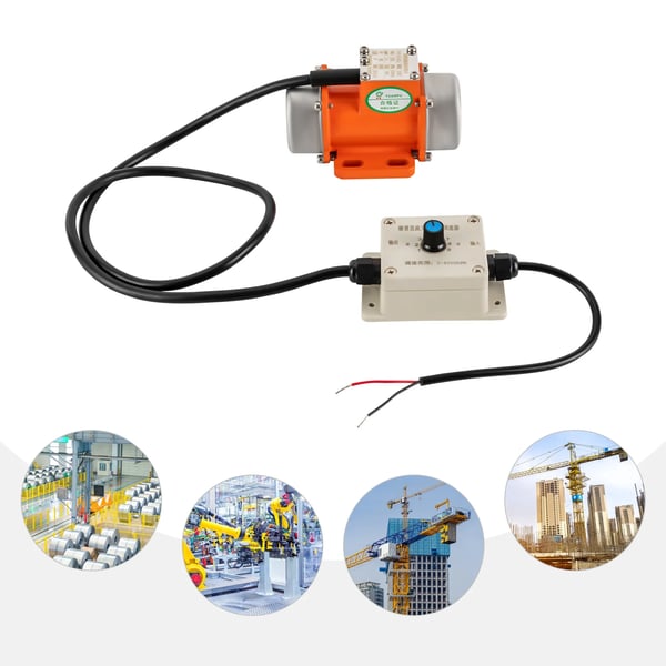 Industriel vibrationsmotor - 12V 30W - 4000 omdr./min - IP65 - 60 dB - 1 kg - Aluminiumlegering/Kobber