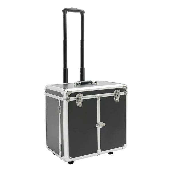 Fodplejekuffert med hjul - Værktøjskasse til fodpleje - Maks. belastning 50 kg - Mål 46×29×42 cm - Sort