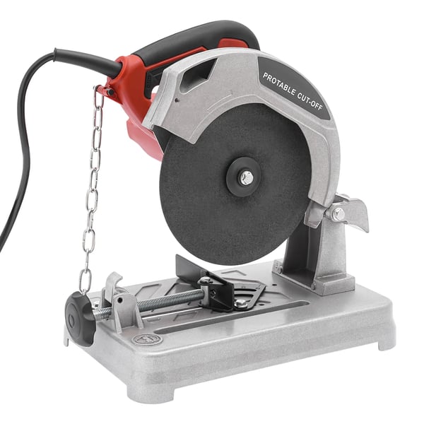 Elektrinen pöytäsaha - Pyörösaha 18,5 cm - 1200 W - 5200 r/min - 0–45° jiirikulma - EU‑pistoke - Täyskuparimoottori - Punainen