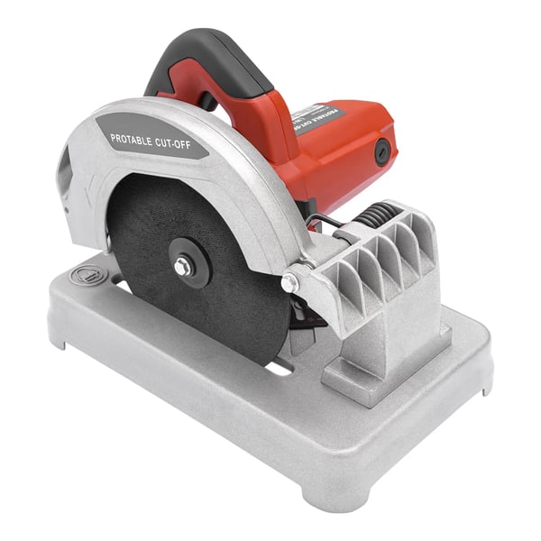 Elektrisk bordsav - Rundsav 18,5 cm - 1200 W - 5200 o/min - 0–45° geringsvinkel - EU‑stik - Ren kobbermotor - Rød