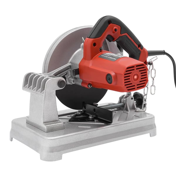 Elektrisk bordsav - Rundsav 18,5 cm - 1200 W - 5200 o/min - 0–45° geringsvinkel - EU‑stik - Ren kobbermotor - Rød