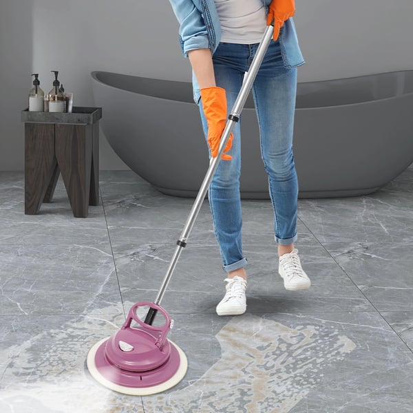 Elektrisk gulvrengøringsmaskine, batteridrevet 36 W, 160 omdr./min, multifunktion, pink
