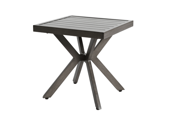 Udendørs bord - Sidebord/aflægningsbord i aluminium - Firkantet - Vejrbestandigt - Let at vedligeholde - Til terrasse, have og pool