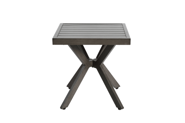 Udendørs bord - Sidebord/aflægningsbord i aluminium - Firkantet - Vejrbestandigt - Let at vedligeholde - Til terrasse, have og pool
