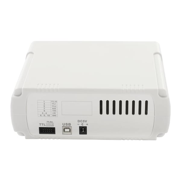 Signaaligeneraattori ja taajuuslaskuri, kaksikanavainen arbitraari aaltomuotogeneraattori, 2,4" LCD, 85–265 V, 1,2 m virtajohto, valkoinen