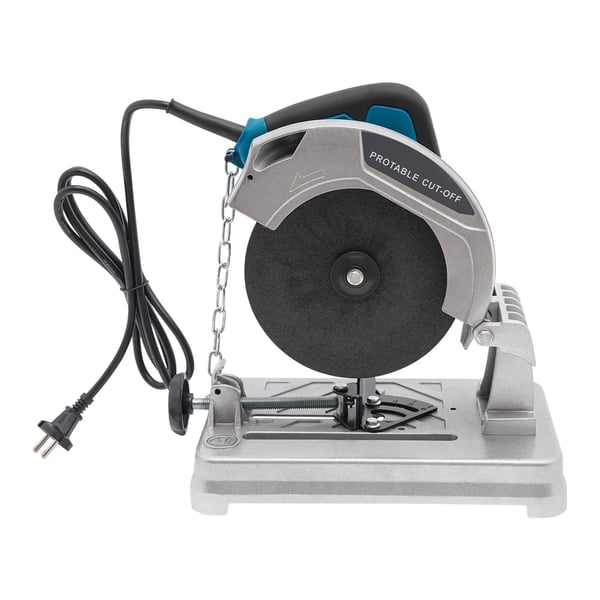 Sähköinen metallikatkaisusaha - Katkaisusirkkeli - 1200 W, 185 mm terä, 0–45° kulma, 50 mm leikkuusyvyys, 5000 rpm, 220 V EU-pistoke - Sininen