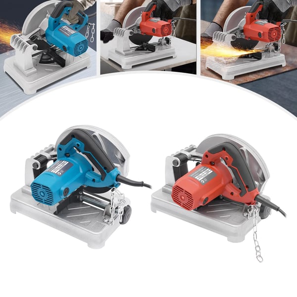 Sähköinen metallikatkaisusaha - Katkaisusaha/Pyörösaha - 1200 W - 185 mm terä - 0–45° kulmasäätö - 50 mm leikkuusyvyys - EU-pistoke - Punainen