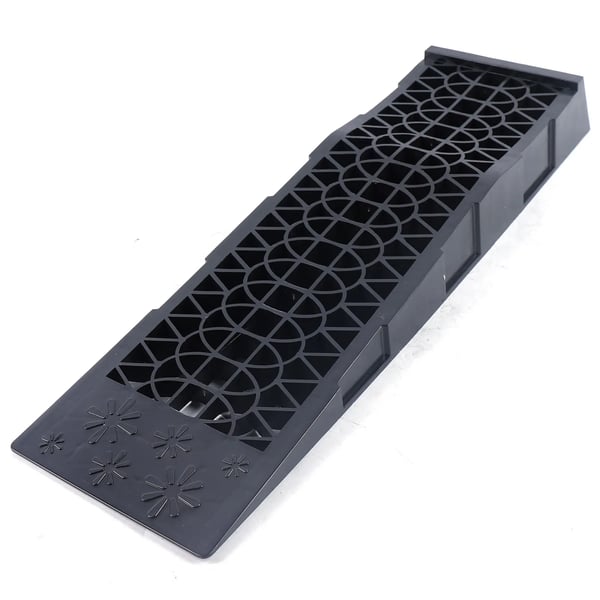 Bilramper 2 stk - Opkørselsramper til bil/lastbil - Kapacitet 3 t (3000 kg) - Hård PP-plast - Mål 695×200×80 mm - Sort
