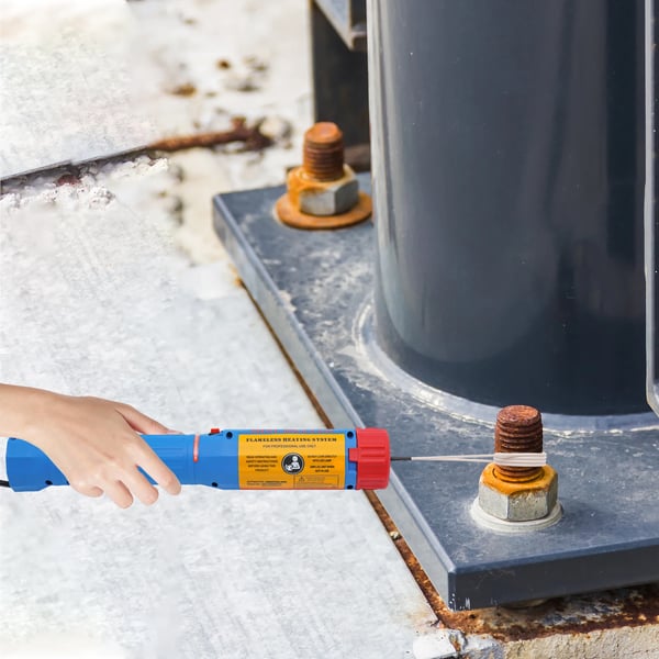 Induktiolämmitin - Käsikäyttöinen pultti-/ruuvin irrotin - 1100 W - 220 V EU-pistoke - 8 käämiä - 800°C max - 5–40 s lämmitys - Liekitön - Sininen