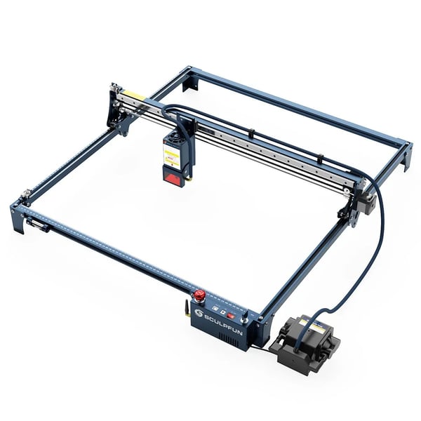 Lasergravyrmaskin - S30 Ultra 33W - Wi‑Fi - Arbetsyta 600×600 mm - Fokus 0,08×0,10 mm - Moderkort 32‑bit - Auto luftassistans - Vit