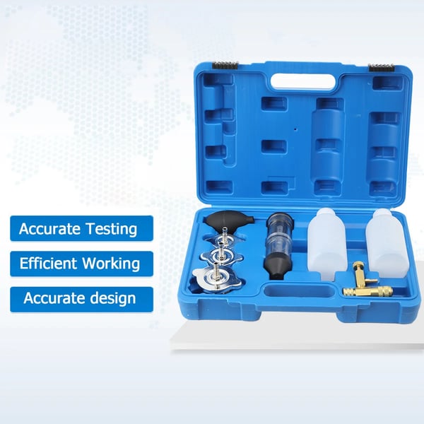 Motor lækagetester - Forbrændings- og cylindertest-kit - Til benzin & diesel - Test af topstykkepakning/kølesystem - Værktøjssæt
