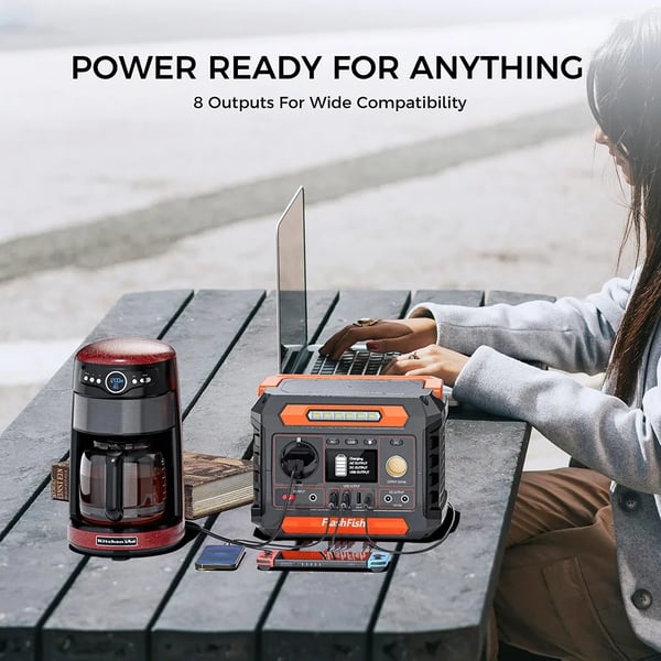 Kannettava virtalähde - P66-300W - 230,88Wh - 300W AC (600W huippu) - 220V EU‑pistorasia - USB QC3.0 & Type‑C - Natriumioniakku - Musta