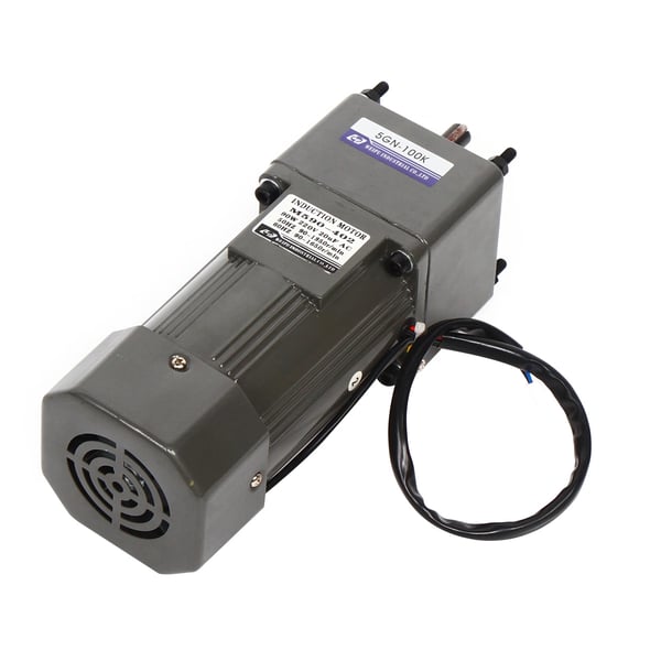 Induktionsgearmotor - AC 220 V 90 W - Hastighedsregulator 0–90 omdr./min - Moment 3,8 Nm - Aksel 1,2×2,9 cm - Khaki