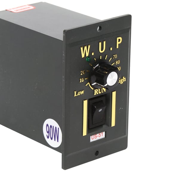 Induktionsgearmotor - AC 220 V 90 W - Hastighedsregulator 0–90 omdr./min - Moment 3,8 Nm - Aksel 1,2×2,9 cm - Khaki