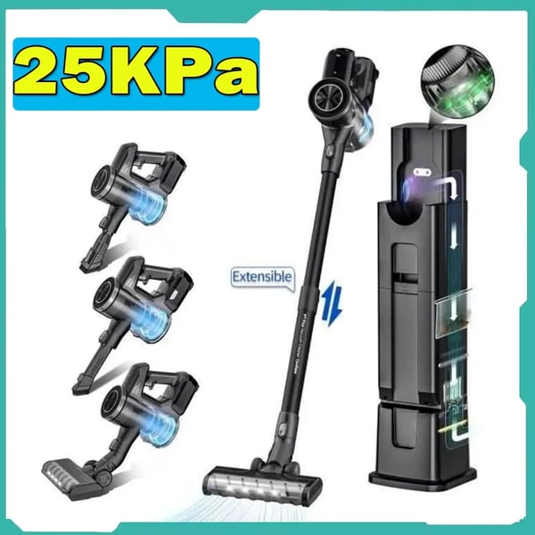 Skaftstøvsuger - P7 Plus - Trådløs - Sugkraft over 25 kPa - Op til 60 min driftstid - Støjniveau under 85 dB - Hvid