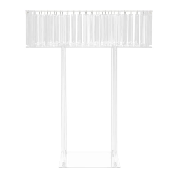 Blomsterstativ i akryl - Piedestal - Bryllup/fest dekoration - Bæreevne 5 kg - 60 x 78 cm - Klar