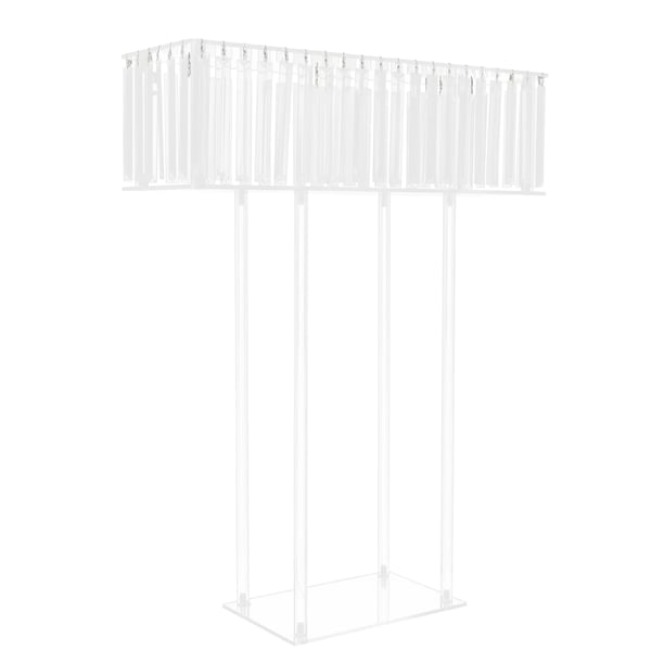 Blomsterstativ i akryl - Piedestal - Bryllup/fest dekoration - Bæreevne 5 kg - 60 x 78 cm - Klar