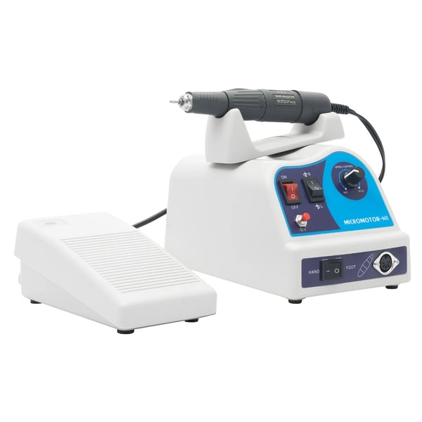 Tandlægelab mikromotor N8 - Elektrisk poler- og slibemaskine - 80 W - 0–45000 rpm - 2,35 mm spændepatron - EU-stik - Hvid