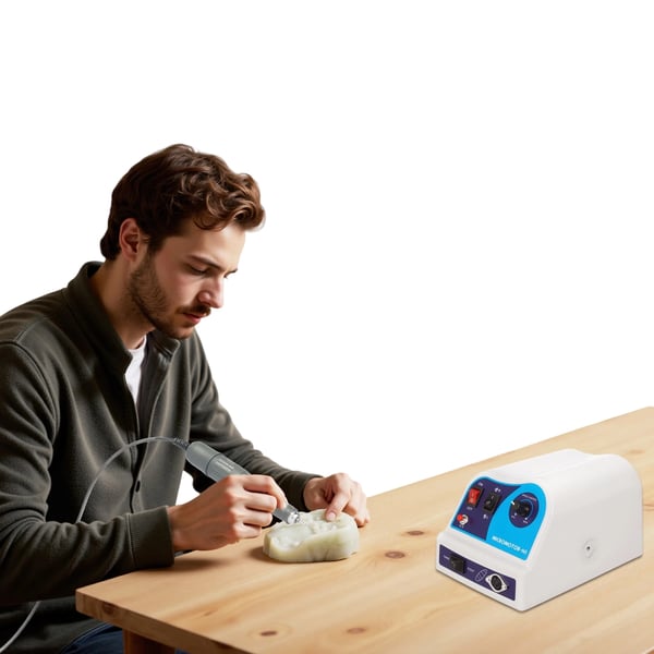 Tandlægelab mikromotor N8 - Elektrisk poler- og slibemaskine - 80 W - 0–45000 rpm - 2,35 mm spændepatron - EU-stik - Hvid