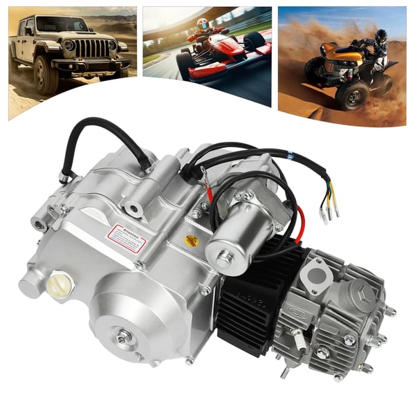 ATV moottoripaketti - 125 cc 4-tahti yksisylinterinen - 5,5 kW - Sähkö- ja potkustartti - Ilmajäähdytteinen - CDI - F-N-R vaihteisto - PZ19 kaasutin