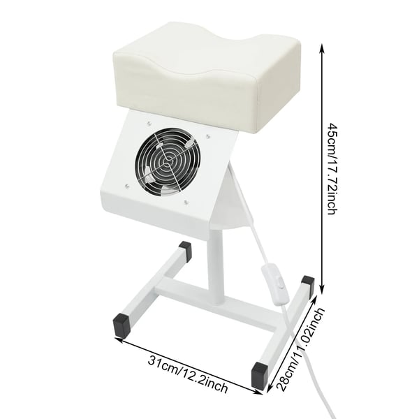 Säädettävä manikyyri/pedikyyri jalkatuki - Kynsiteknikon tuoli - Korkeus 48–68 cm - 220 V - Jalkahoitoon - Kokoaminen
