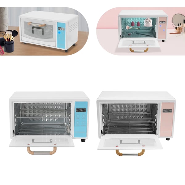 Multifunktionel sterilisator, rektangulært desinfektionsskab, til tandbørster, negleværktøj og smykker, blå