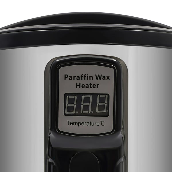 Vokssmelter til lys, 8 L elektrisk model, 1100 W rustfrit stål, LED-display, 30–100 °C, sort