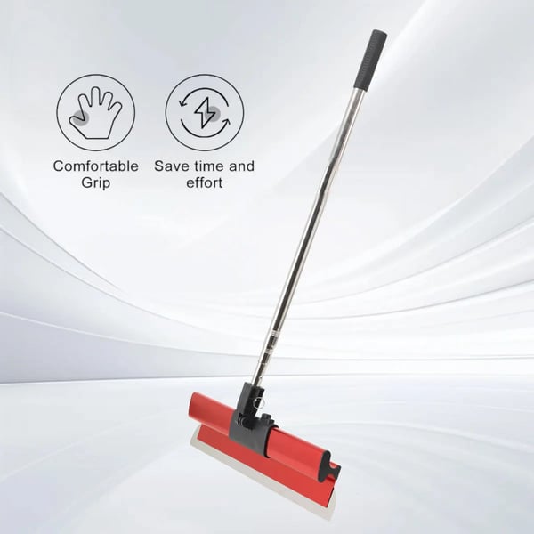 Spartelblad til gips - Glitte/Skimming-blad med teleskopskaft - Justerbar 90–200 cm - Til fugemasse, puds og afskrabning