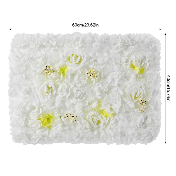 3D blomster-væg bagtæppe, 12 stk kunstige vægpaneler, 60×40 cm, dekoration til bryllup, fest, jubilæum, fødselsdag