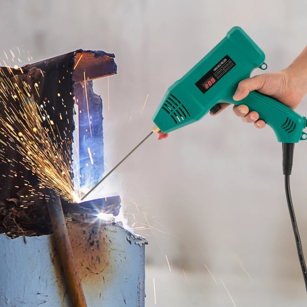 Svejsemaskine - Digital håndsvejser - 3000 W - 220 V - Bærbar - Ultralet - Svejsepistol - Blå