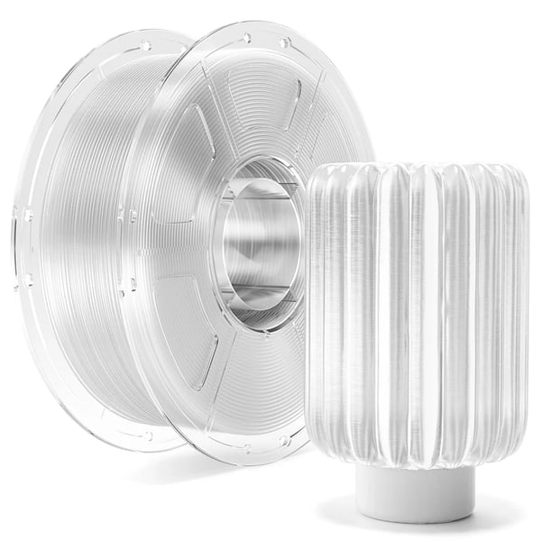 PETG 3D-tulostinfilamentti - Suurnopeus - 1 kg - 30–600 mm/s - 230–250 °C - Läpinäkyvä