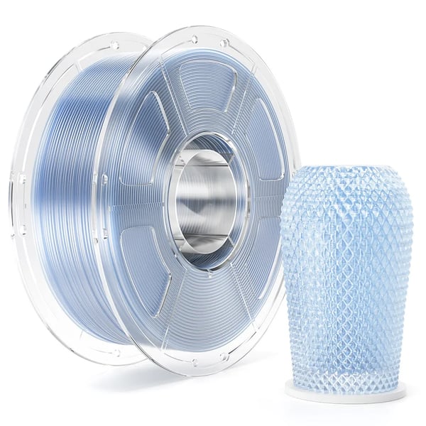 PETG 3D-tulostusfilamentti - Korkeanopeus - Läpinäkyvä - 1 kg - Tulostus 30–600 mm/s - 230–250 °C - Vaaleansininen PETG 3D-tulostusfilamentti - Korkeanopeus - Läpinäkyvä - 1 kg - Tulostus 30–600 mm/s - 230–250 °C - Vaaleansininen