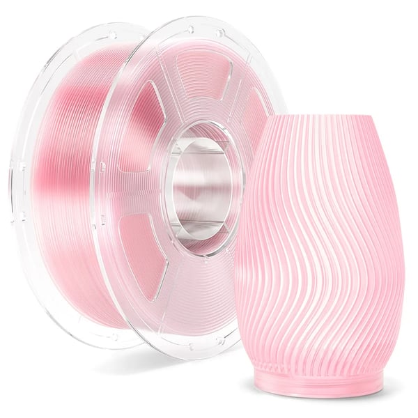3D-tulostinfilamentti - PETG Suurinopeuksinen - 1 kg - 30–600 mm/s - 230–250 °C - Läpinäkyvä - Vaaleanpunainen