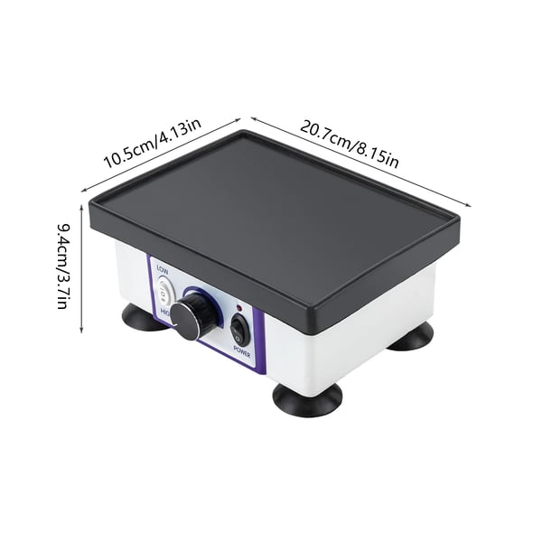 Gipsvibrator - Vibrationsbord - 120 W - 2 hastigheder, justerbar - Laboratoriekvalitet - Til tandlaboratorier og klinikker - Hvid