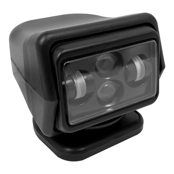 Marine LED-søgelygte - Bådspotlight - Fjernbetjening - Rotation 360° - Rækkevidde 600 m - Effekt 60 W - Lysstyrke 8000 lm - IP67 - Sort