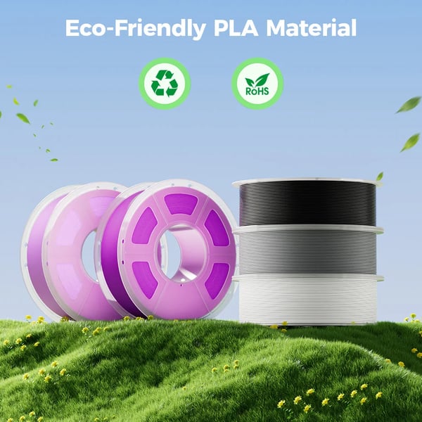 3D-printerfilament - PLA 1,75 mm ±0,02 mm - Vægt 1 kg - Hastighed 30–300 mm/s - 190–230°C, Varmebed 50–60°C - Blå